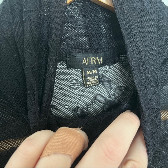 AFRM Elegant Amala Lace Dress Black Size M - Picture 6 of 9